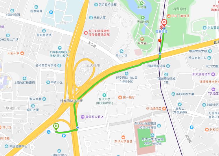 虹橋賓館到達的地鐵站